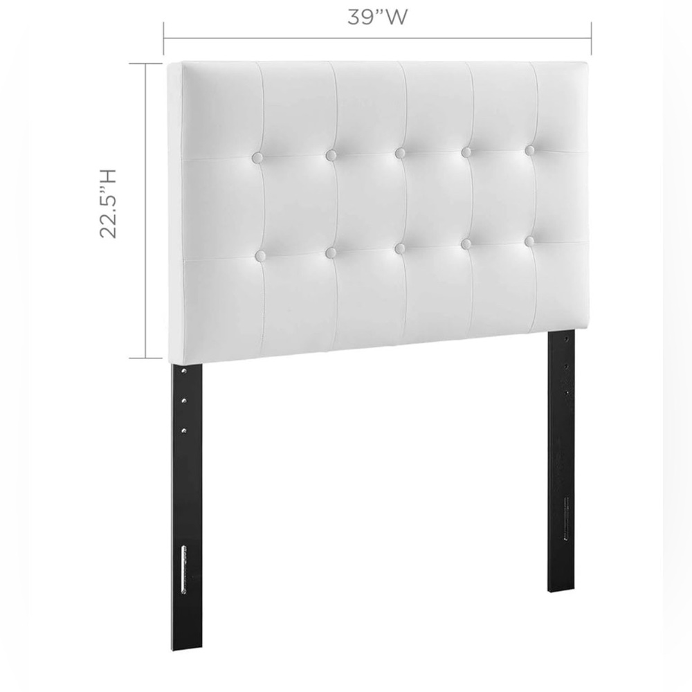 white twin xl headboard